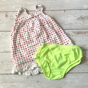 Baby Girls 24m Polka Dot Summer Sundress Bloomers Outfit Cotton Dress Circo